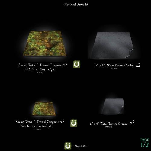 7-A208 textured swamp water terrain tray multi pack image 1 of 2